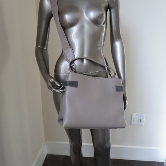 Brunello Cucinelli Essence Leather Tote Bag Large Monili Crossbody Wide Strap - Picture 8 of 16